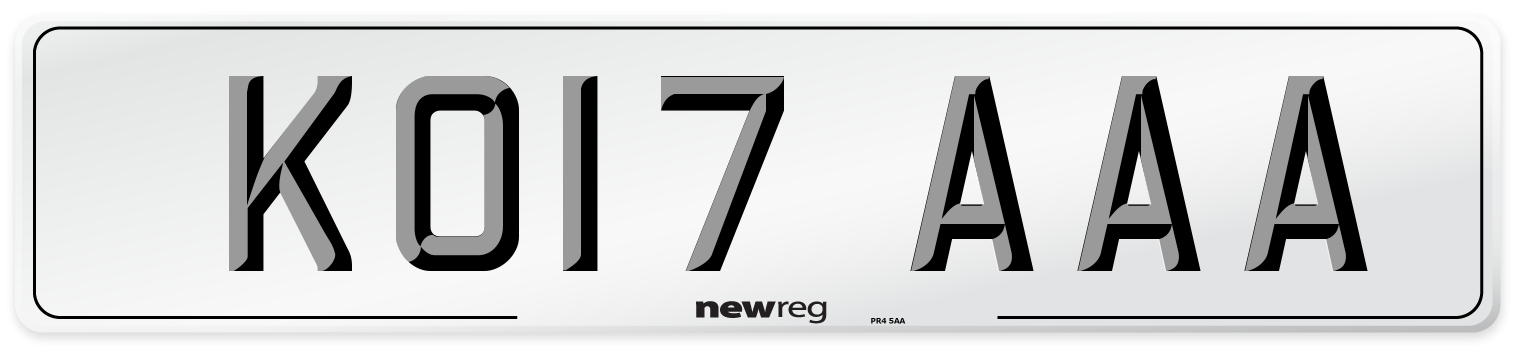 KO17 AAA Number Plate from New Reg